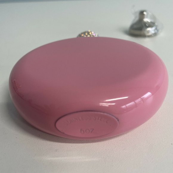 Pink Flask Stainless Steel Total Glam Rhinestone Cap Funnel BOTTOM DOLLAR SALE!! - Picture 8 of 11